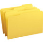 Smead Colored File Folders, 1/3-Cut Tabs: Assorted, Legal Size, 0.75" Expansion, Yellow, 100/Box