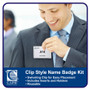 C-Line Name Badge Kits, Top Load, 4 x 3, Clear, Clip Style, 96/Box (CLI95596) View Product Image