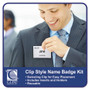 C-Line Name Badge Kits, Top Load, 4 x 3, Clear, Clip Style, 96/Box