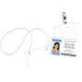 Avery Secure Top Clip-Style Badge Holders, Horizontal, 2 1/4 x 3 1/2, Clear, 50/Box
