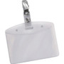 Avery Secure Top Clip-Style Badge Holders, Horizontal, 2 1/4 x 3 1/2, Clear, 50/Box