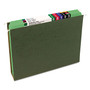 Smead Reinforced Top Tab Colored File Folders, Straight Tabs, Letter Size, 0.75" Expansion, Green, 100/Box