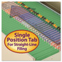 Smead Reinforced Top Tab Colored File Folders, Straight Tabs, Letter Size, 0.75" Expansion, Green, 100/Box