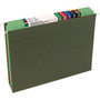 Smead Reinforced Top Tab Colored File Folders, Straight Tabs, Letter Size, 0.75" Expansion, Green, 100/Box