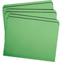 Smead Reinforced Top Tab Colored File Folders, Straight Tabs, Letter Size, 0.75" Expansion, Green, 100/Box