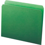 Smead Reinforced Top Tab Colored File Folders, Straight Tabs, Letter Size, 0.75" Expansion, Green, 100/Box