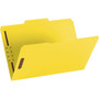 Smead Top Tab Colored Fastener Folders, 0.75" Expansion, 2 Fasteners, Legal Size, Yellow Exterior, 50/Box