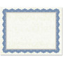 Geographics Drama Blue Border Blank Certificates - 8.5" Width x 11" Length - Inkjet, Laser Compatible - Blue Border