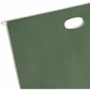 Smead Hanging Pockets with Full-Height Gusset, 1 Section, 3.5" Capacity, Legal Size, Standard Green, 10/Box