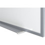 Ghent Magnetic Porcelain Whiteboard with Aluminum Frame, 120.59" x 60.47", White Surface, Satin Aluminum Frame