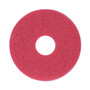 Boardwalk Buffing Floor Pads, 12" Diameter, Red, 5/Carton (BWK4012RED) View Product Image