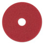 Boardwalk Buffing Floor Pads, 12" Diameter, Red, 5/Carton