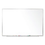 Ghent Magnetic Porcelain Whiteboard with Aluminum Frame, 96.5" x 48.5", White Surface, Satin Aluminum Frame