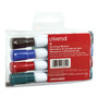 Universal Dry Erase Marker, Broad Chisel Tip, Assorted Colors, 4/Set