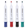 Universal Dry Erase Marker, Broad Chisel Tip, Assorted Colors, 4/Set