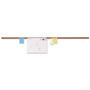 Universal Cork Bulletin Bar, 1" x 48", Brown/Silver