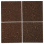 Universal Cork Tile Panels, Authentic Natural Cork Surface, 12" x 0.38" x 12", Dark Brown, 4/Pack