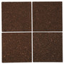 Universal Cork Tile Panels, Authentic Natural Cork Surface, 12" x 0.38" x 12", Dark Brown, 4/Pack