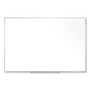 Ghent Non-Magnetic Whiteboard with Aluminum Frame, 72.63" x 48.47", White Surface, Satin Aluminum Frame