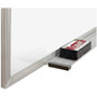 Ghent Non-Magnetic Whiteboard with Aluminum Frame, 72.63" x 48.47", White Surface, Satin Aluminum Frame