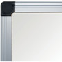 MasterVision Porcelain Value Dry Erase Board, 48" x 96", White Surface, Satin Aluminum Frame