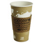Eco-Products EcoGrip Hot Cup Sleeves - Renewable and Compostable, Fits 12, 16, 20, 24 oz Cups, Kraft, 1,300/Carton