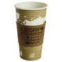 Eco-Products EcoGrip Hot Cup Sleeves - Renewable and Compostable, Fits 12, 16, 20, 24 oz Cups, Kraft, 1,300/Carton