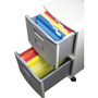 Storex 2-Drawer Locking Mobile Filing Cabinet - 15.5" Width x 18.5" Depth x 26.3" Height - 2 x Drawer(s) for File