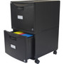Storex 2-Drawer Locking Mobile Filing Cabinet - 15.5" Width x 18.5" Depth x 26.3" Height - 2 x Drawer(s) for File