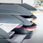 Durable VARICOLOR 5-Compartment Stackable Plastic Letter Tray Set, Letter to Folio Size Files, 10.39 x 13.23 x 2.91, Anthracite Gray