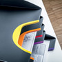 Durable VARICOLOR 5-Compartment Stackable Plastic Letter Tray Set, Letter to Folio Size Files, 10.39 x 13.23 x 2.91, Anthracite Gray