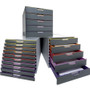 Durable VARICOLOR Stackable Plastic Drawer Box, 5 Drawers, Letter to Folio Size Files, 11.5" x 14" x 11", Gray