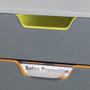 Durable VARICOLOR Stackable Plastic Drawer Box, 5 Drawers, Letter to Folio Size Files, 11.5" x 14" x 11", Gray