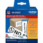 Brother BK on WE Continuous Length Paper Labels - 2" Width - Permanent Adhesive - White - Paper