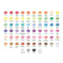 Crayola Short Colored Pencils Hinged Top Box with Built-in Pencil Sharpener, 3.3 mm, 2B, Assorted Lead and Barrel Colors, 64/Pack