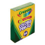 Crayola Short Colored Pencils Hinged Top Box with Built-in Pencil Sharpener, 3.3 mm, 2B, Assorted Lead and Barrel Colors, 64/Pack