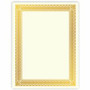Geographics Gold Foil Certificate - - LengthLaser, Inkjet Compatible - Gold with Gold Border