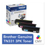 Brother TN3313PK Toner, 1,500 Page-Yield, Cyan/Magenta/Yellow