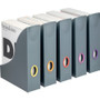 Durable VARICOLOR Plastic Magazine Racks, 2.88w x 9.5d x 12h, Gray/Multicolor, 5/Pack