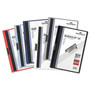 Durable DuraClip Report Cover, Clip Fastener, 8.5 x 11, Clear/Navy, 25/Box