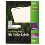 Avery EcoFriendly Permanent File Folder Labels, 0.66 x 3.44, White, 30/Sheet, 50 Sheets/Pack (AVE45366) View Product Image