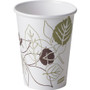 Dixie Pathways Paper Hot Cups, 12 oz, White/Brown, 50/Sleeve, 20 Sleeves/Carton