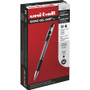 uniball Signo GRIP Gel Pen, Stick, Medium 0.7 mm, Black Ink, Clear/Black/Silver Barrel, Dozen