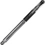 uniball Signo GRIP Gel Pen, Stick, Medium 0.7 mm, Black Ink, Clear/Black/Silver Barrel, Dozen