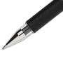 uniball Signo GRIP Gel Pen, Stick, Medium 0.7 mm, Black Ink, Clear/Black/Silver Barrel, Dozen