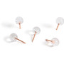 U Brands Fashion Sphere Push Pins, Plastic, Clear/Rose Gold, 0.44", 100/Pack