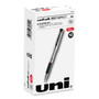 uniball 207 Impact Gel Pen, Stick, Bold 1 mm, Red Ink, Silver/Black/Red Barrel