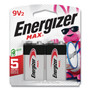 Energizer 9-Volt MAX Alkaline Batteries - For Multipurpose - 9V - 595 mAh - 9 V DC (EVE522BP2)