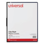Universal Clip-Style Report Cover, Clip Fastener, 8.5 x 11, Clear/Black, 5/Pack