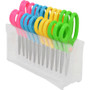Westcott Kids' Scissors with Antimicrobial Protection, Pointed Tip, 5" Long, 2" Cut Length, Straight Assorted Color Handles, 12/Pack